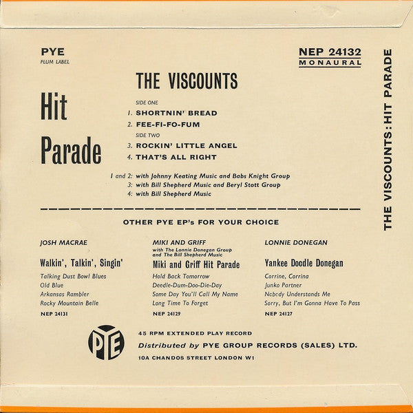The Viscounts (2) : Hit Parade (7", EP)