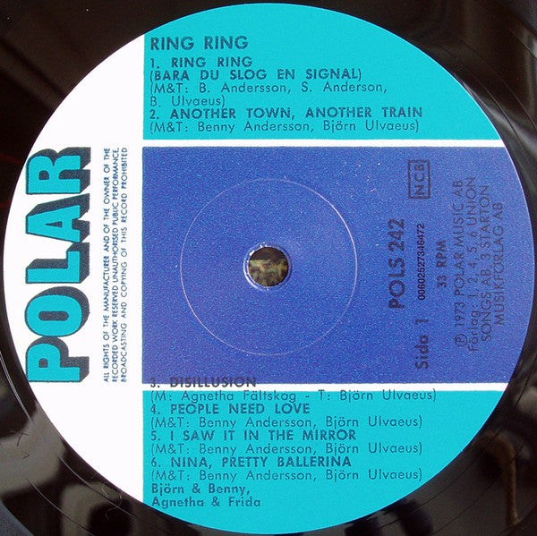 Björn Benny & Agnetha Frida* : Ring Ring (LP, Album, RE, RM, 180)