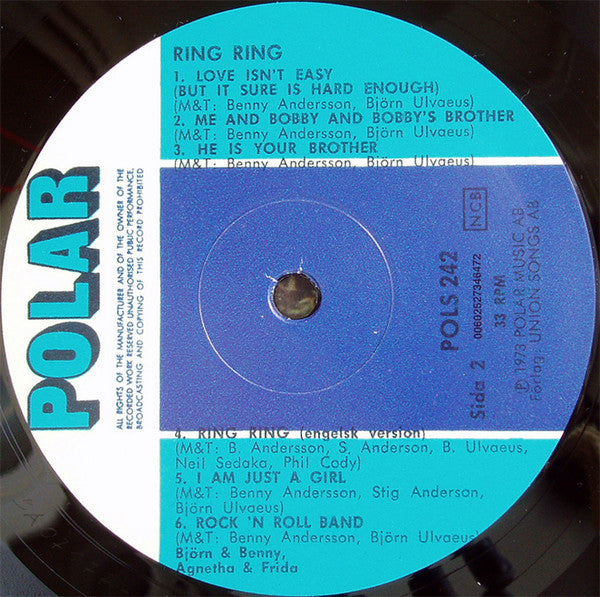 Björn Benny & Agnetha Frida* : Ring Ring (LP, Album, RE, RM, 180)