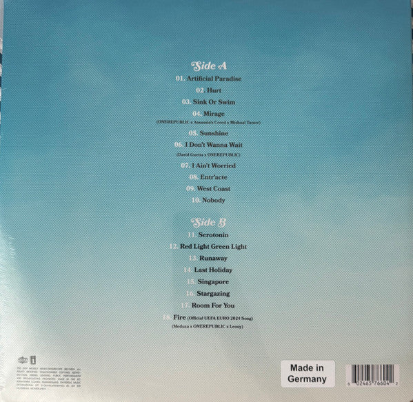OneRepublic : Artificial Paradise (LP, Album, Ltd, Blu)