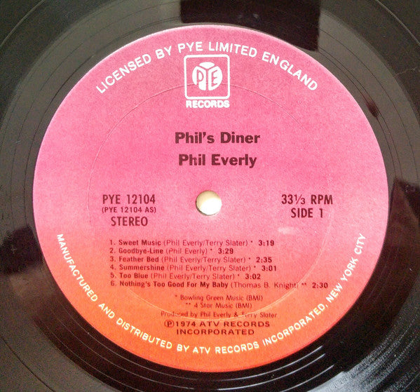 Phil Everly : Phil's Diner (LP, Album, Ter)