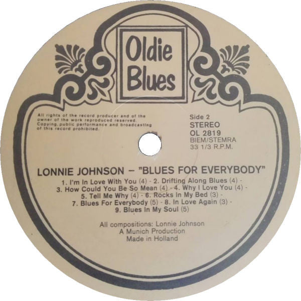Lonnie Johnson (2) & Blind John Davis : Blues For Everybody (LP, Comp, RM)