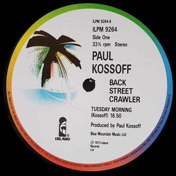Paul Kossoff : Back Street Crawler (LP, Album, RE)