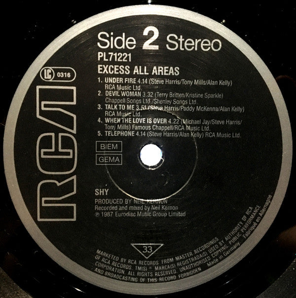 Shy (5) : Excess All Areas (LP, Album)