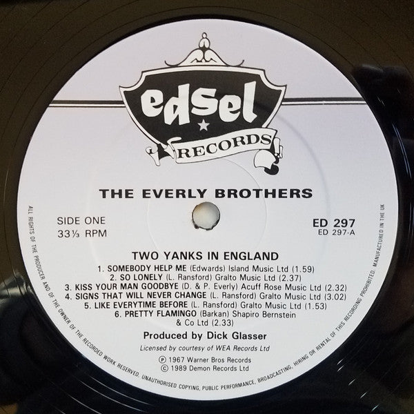 The Everly Brothers* : Two Yanks In England (LP, Album, RE)