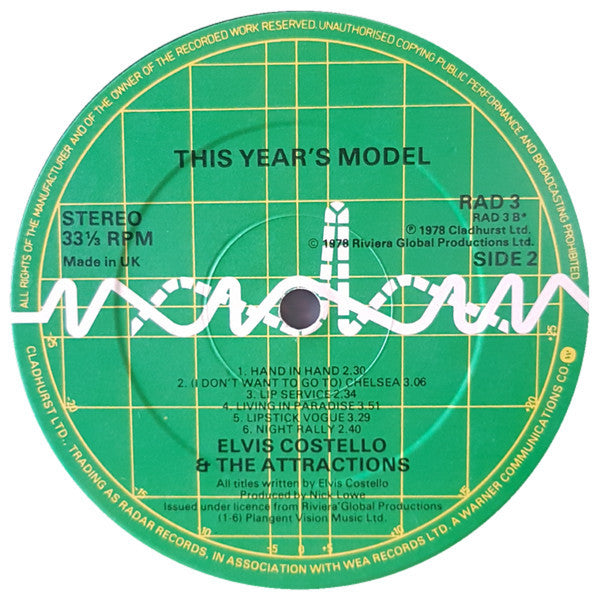 Elvis Costello : This Year's Model (LP, Album, 'EG)