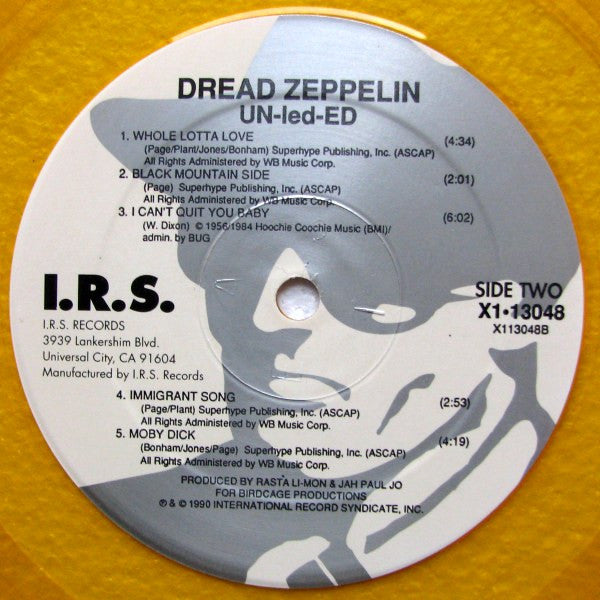 Dread Zeppelin : Un-Led-Ed (LP, Album, Ltd, Gol)