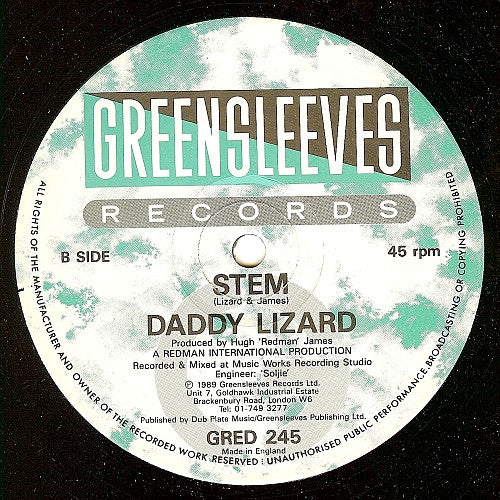 Cultural Roots / Daddy Lizard : Rougher Yet / Stem (12")