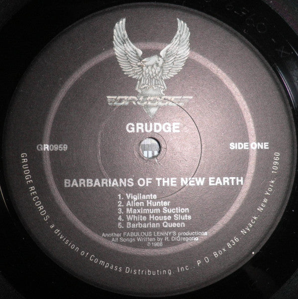 Grudge (8) : Barbarians Of The New Earth (LP, Album)