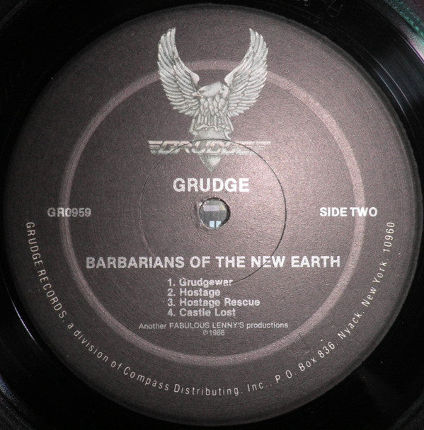 Grudge (8) : Barbarians Of The New Earth (LP, Album)