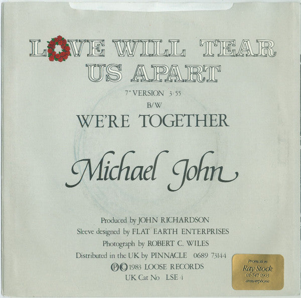Michael John : Love Will Tear Us Apart (7", Single)