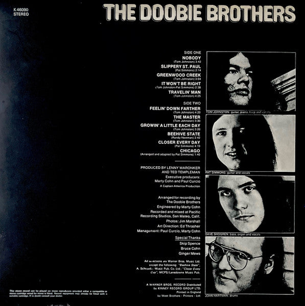The Doobie Brothers : The Doobie Brothers (LP, Album, RE)