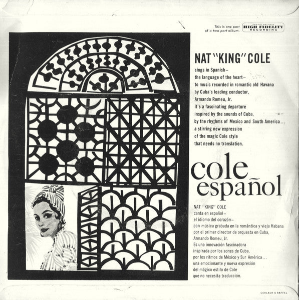 Nat "King" Cole* : Cole Español (Part 1) (7", EP, Promo)
