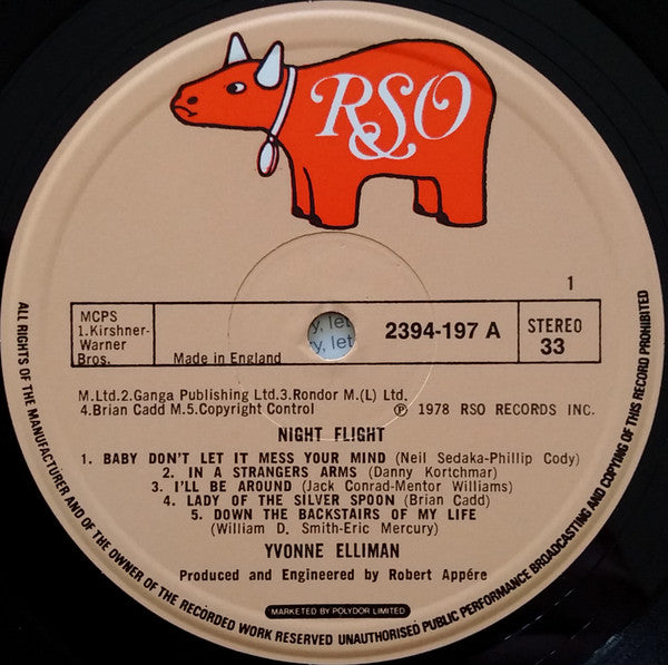 Yvonne Elliman : Night Flight (LP, Album)