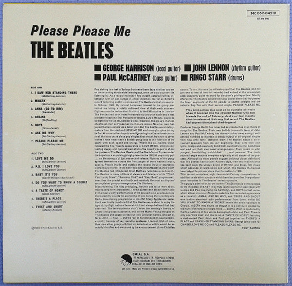 The Beatles : Please Please Me (LP, Album, RE, RP)