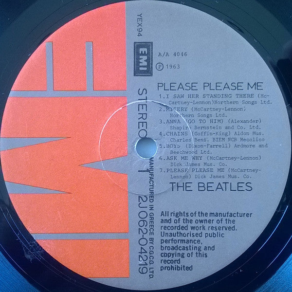 The Beatles : Please Please Me (LP, Album, RE, RP)