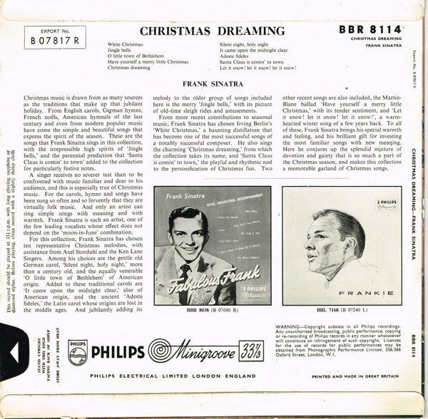 Frank Sinatra : Christmas Dreaming (10")