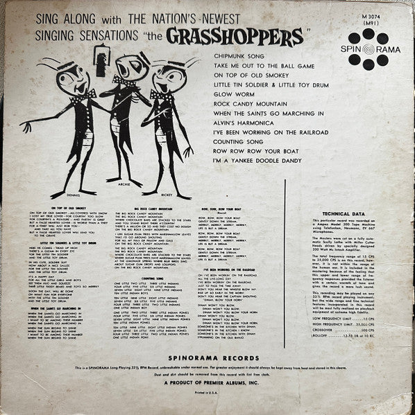 The Grasshoppers (2) : Sing Along With The Grasshoppers (LP, Album, Mono)