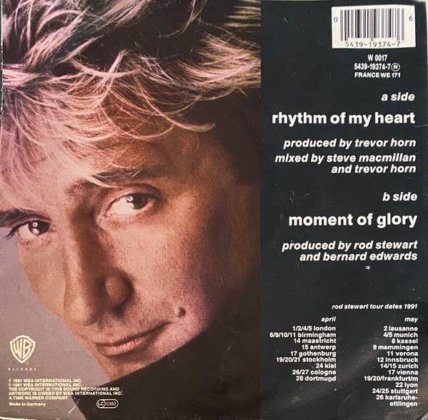 Rod Stewart : Rhythm Of My Heart (7", Single)