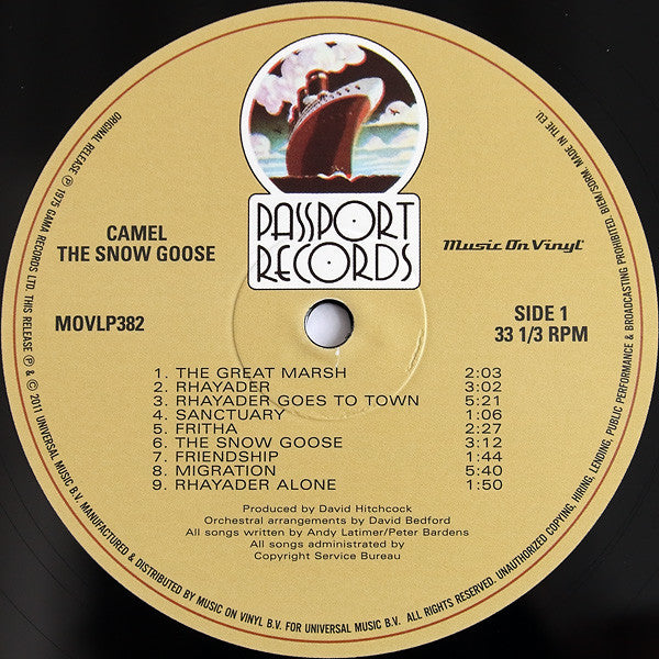 Camel : The Snow Goose (LP, Album, RE, 180)
