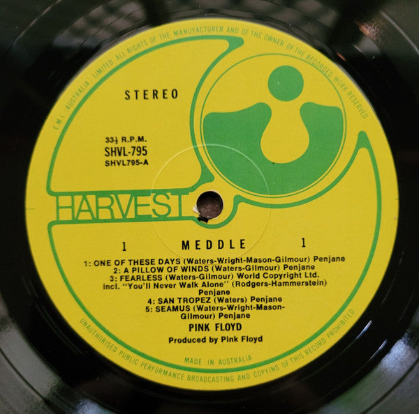 Pink Floyd : Meddle (LP, Album, Gat)
