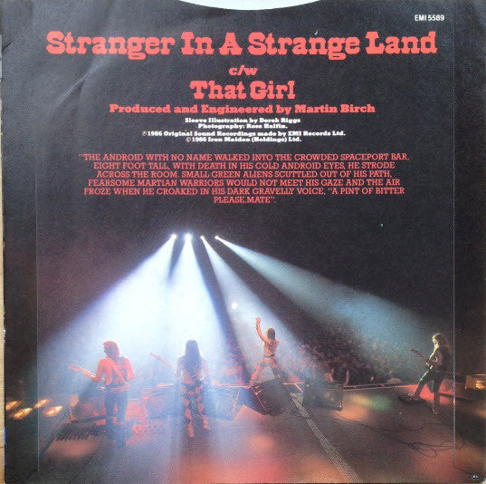 Iron Maiden : Stranger In A Strange Land (7", Single, Sil)