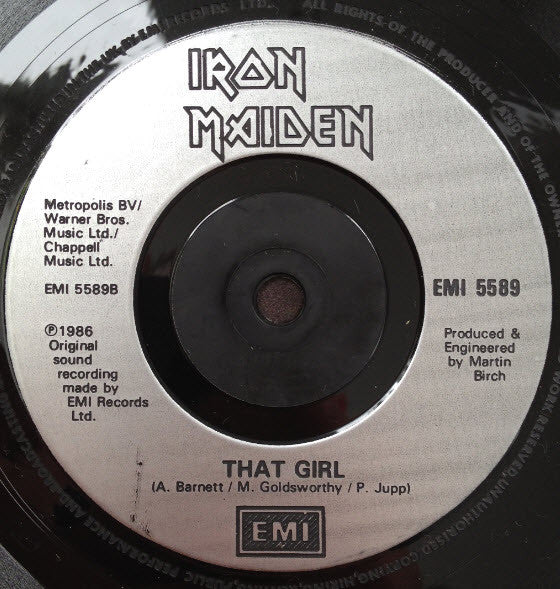 Iron Maiden : Stranger In A Strange Land (7", Single, Sil)