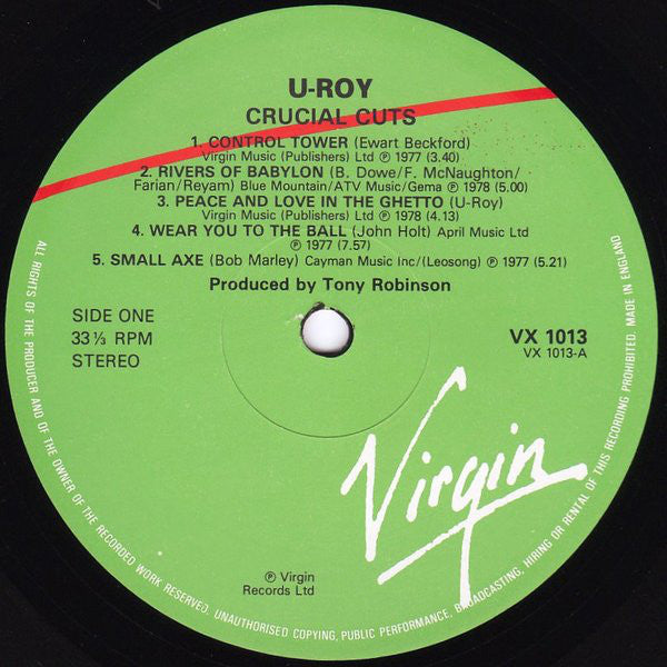 U Roy* : Crucial Cuts (LP, Comp)