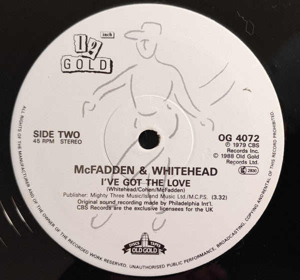McFadden & Whitehead : Ain't No Stoppin' Us Now / I've Got The Love (12")