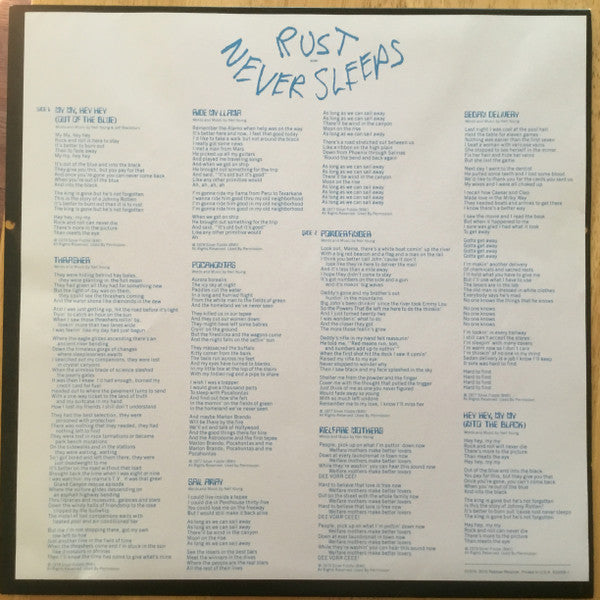 Neil Young & Crazy Horse : Rust Never Sleeps (LP, Album, RM)