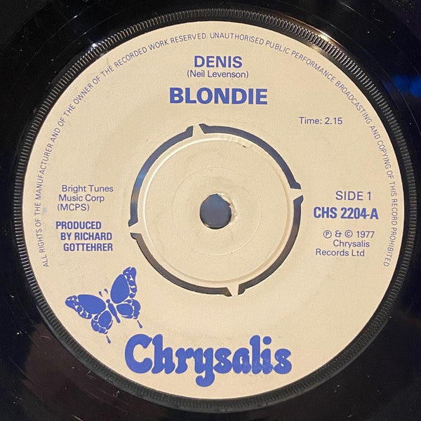 Blondie : Denis (7", Single, Whi)