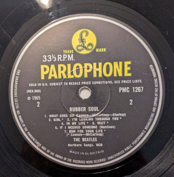 The Beatles : Rubber Soul (LP, Album, Mono, RP)