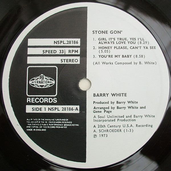 Barry White : Stone Gon' (LP, Album)