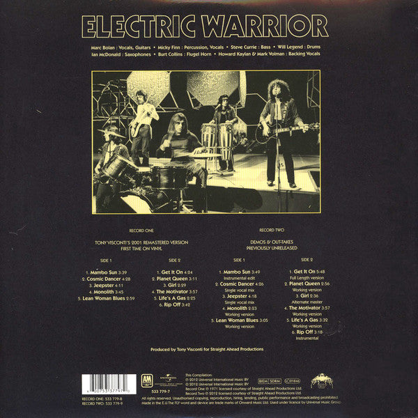 T. Rex : Electric Warrior (2xLP, Album, RE, RM, Gat)