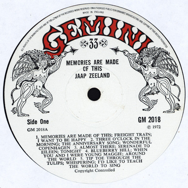Jaap Zeeland : Memories Are Made Of This (LP, Album)