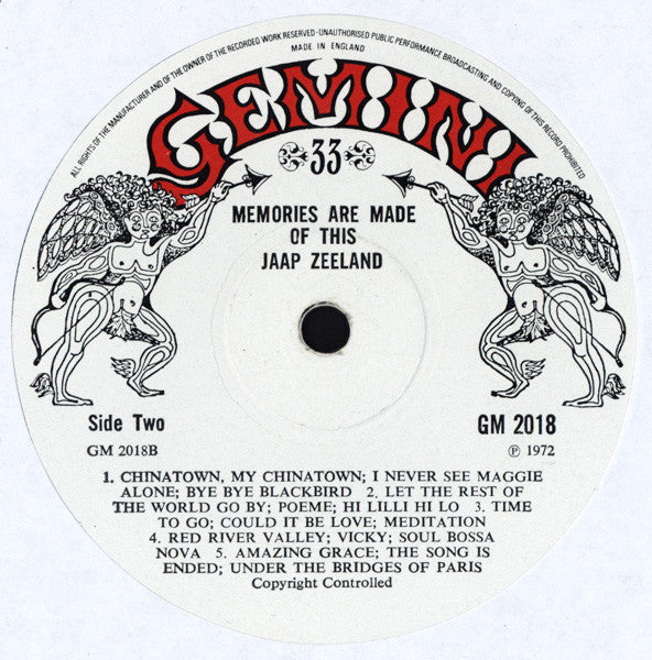 Jaap Zeeland : Memories Are Made Of This (LP, Album)