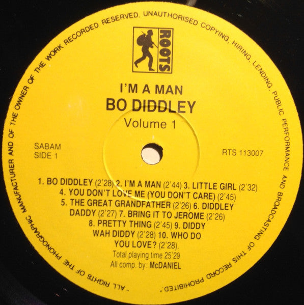 Bo Diddley : I'm A Man Volume 1 (LP, Comp, RM)