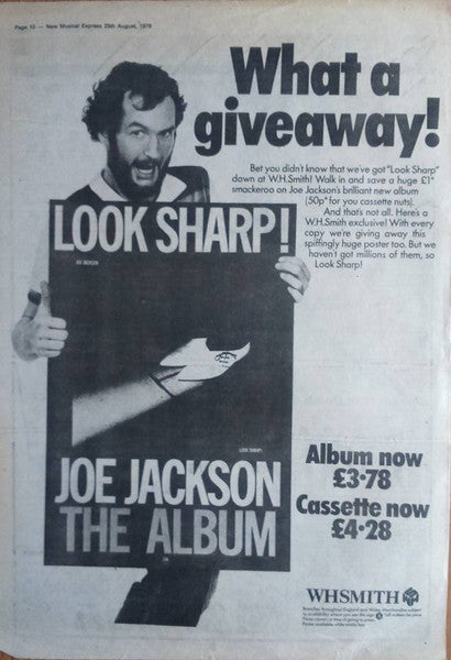 Joe Jackson : Look Sharp! (LP, Album)