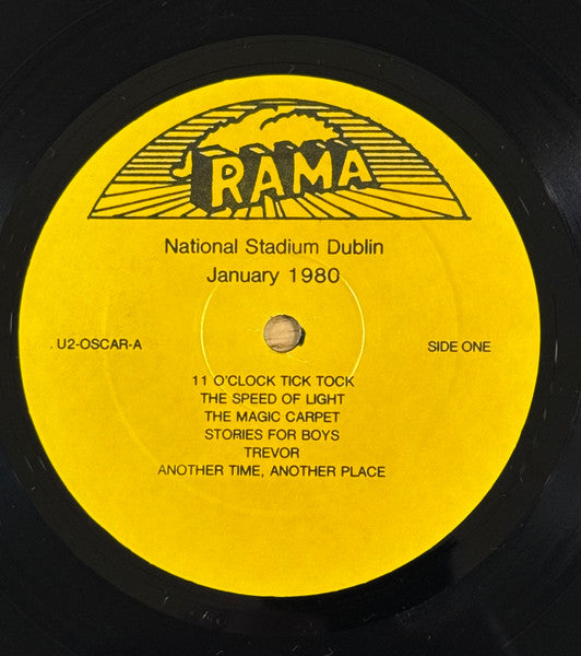 U2 : Bono Boys Live At National Stadium Dublin January 1980 (LP, Album, Unofficial, Yel)
