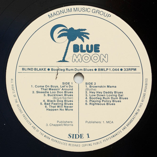 Blind Blake : 1926-30 - Bootleg Rum Dum Blues (LP, Comp)
