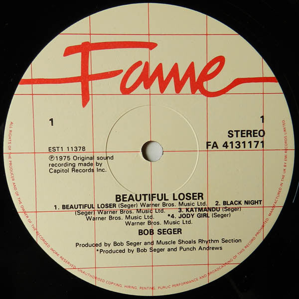 Bob Seger : Beautiful Loser (LP, Album, RE)