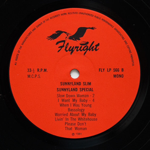 Sunnyland Slim : Sunnyland Slim (LP, Comp, Mono, RM)