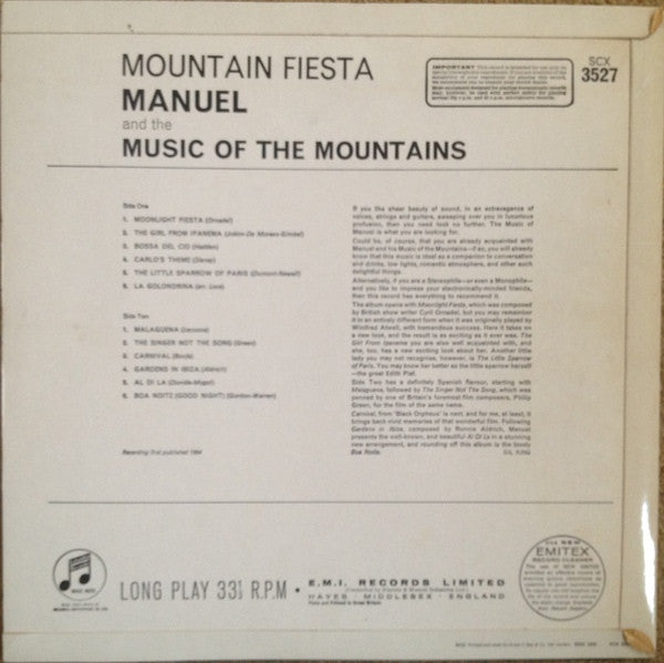 Manuel And The Music Of The Mountains* : Mountain Fiesta! (LP, RE)
