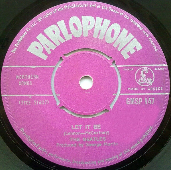 The Beatles : Let It Be (7", Single)