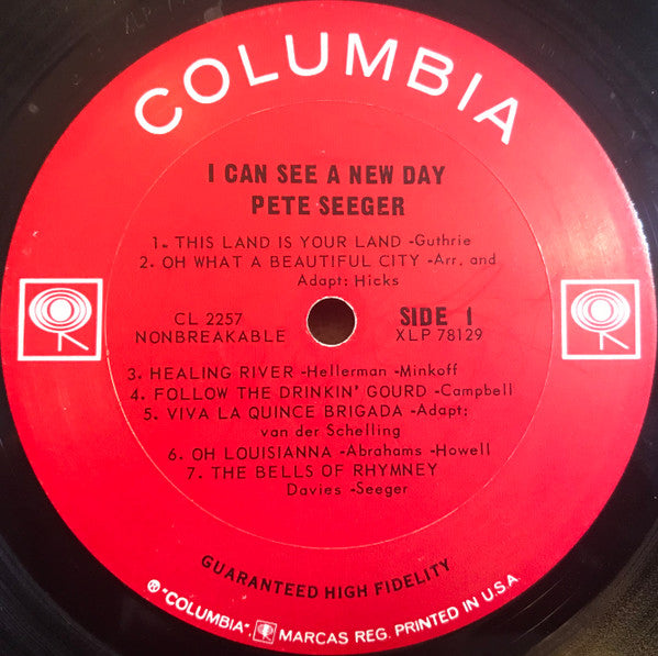 Pete Seeger : In Concert - I Can See A New Day (LP, Album, Mono)