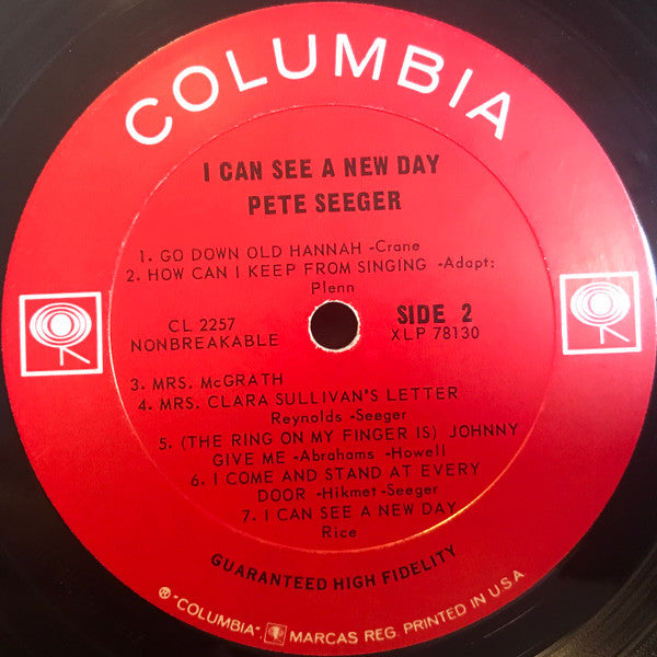 Pete Seeger : In Concert - I Can See A New Day (LP, Album, Mono)