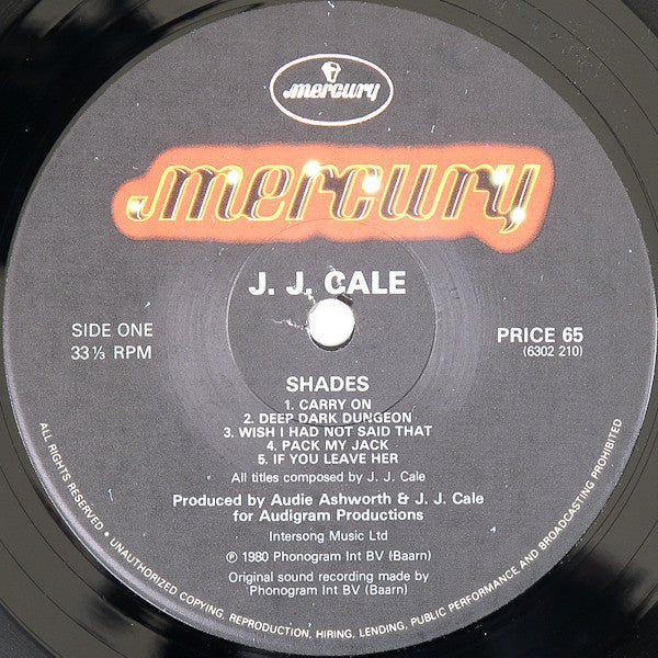 J.J. Cale : Shades (LP, Album, RE)