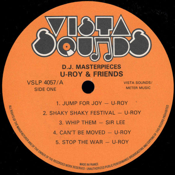 Various : D.J. Masterpieces U-Roy And Friends (LP)