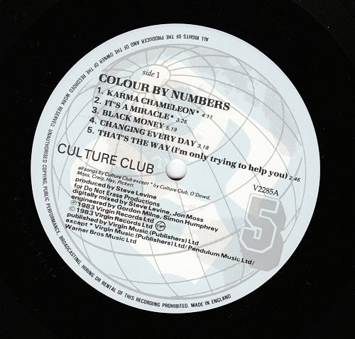 Culture Club : Colour By Numbers (LP, Album, EMI)
