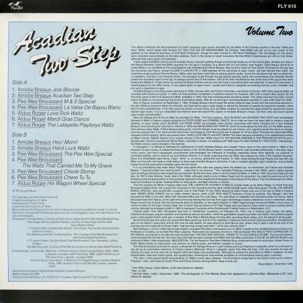 Various : Acadian Two-Step - Volume Two - The Fais-Do-Do Feature Recordings (LP, Comp, Mono, RM)